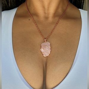 One of a Kind, Rose Quartz Gemstone Necklace